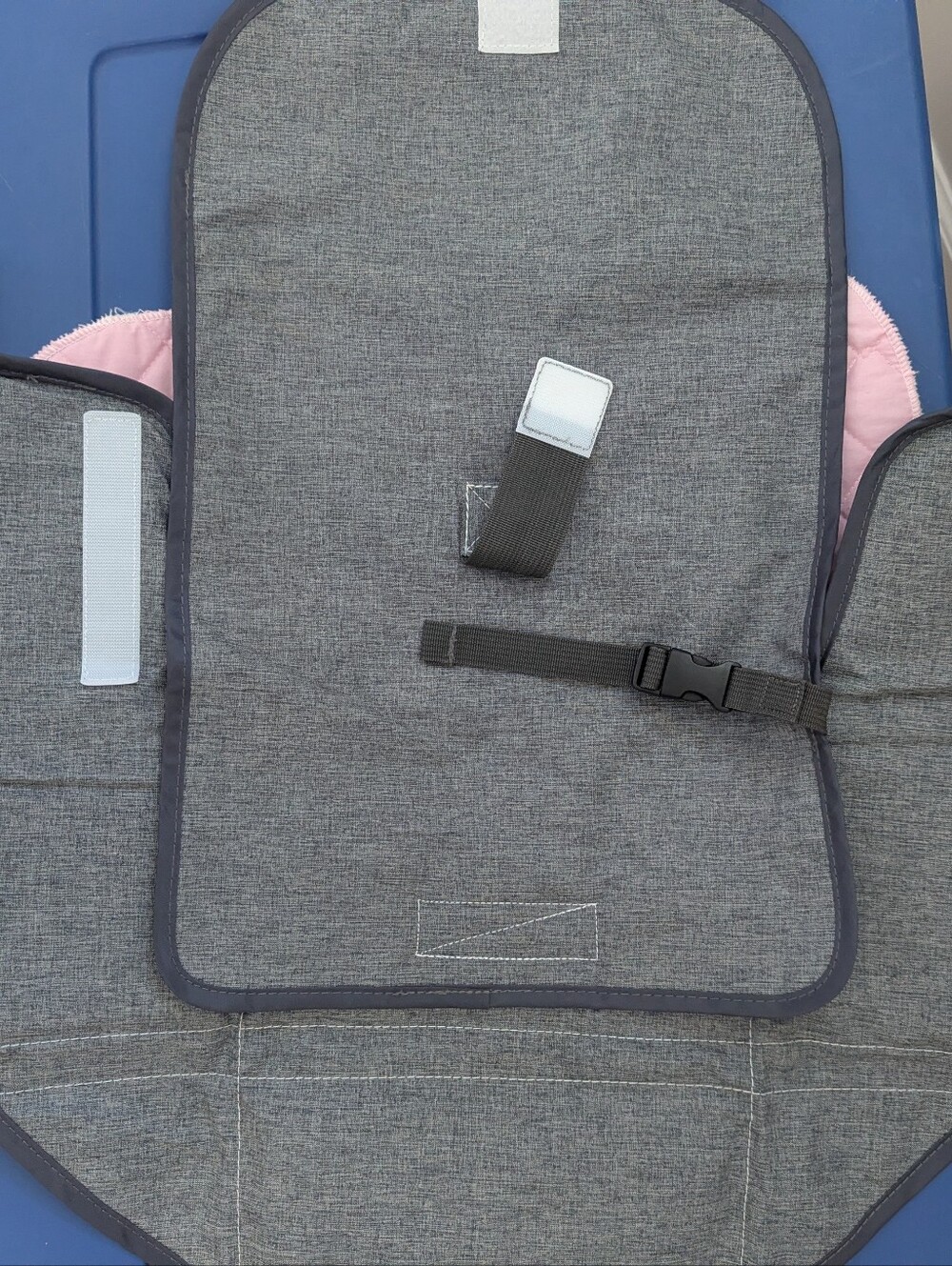 SnoofyBee Gray Baby Changing Mat with Webbing Strap - Picture 3 of 5